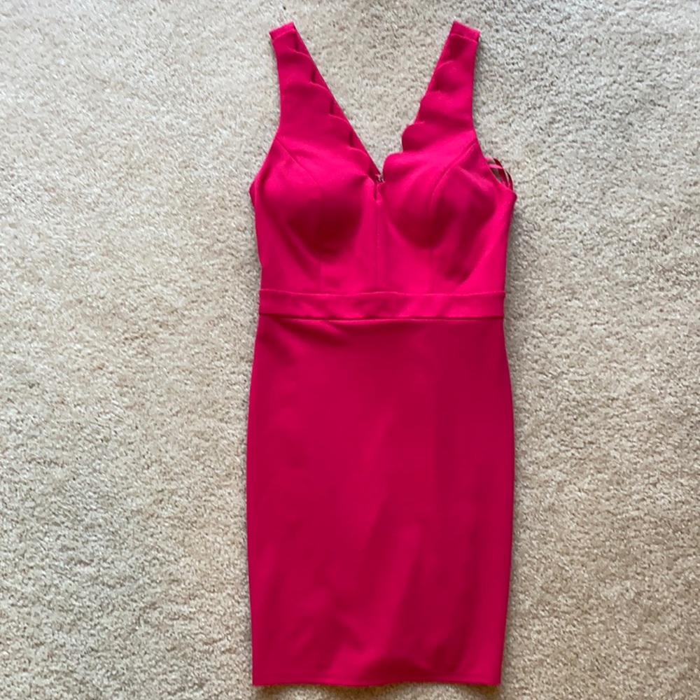 Francesca's Pink Scalloped Dress Size 5